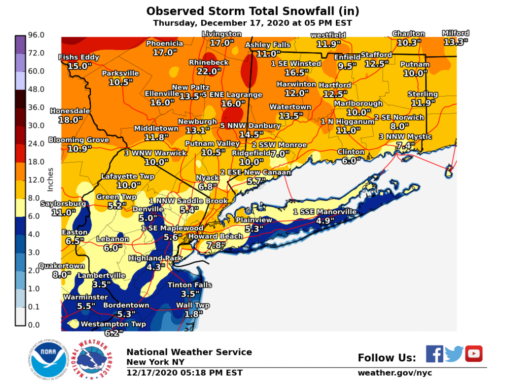 Winter Storm Dumps 8 Inches of Snow on Long Island