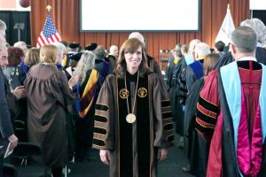 Christine M. Riordan, PhD., first woman to lead Adelphi University in its 120-year history. (Photos by Brian Ballweg and Chris Bergmann)