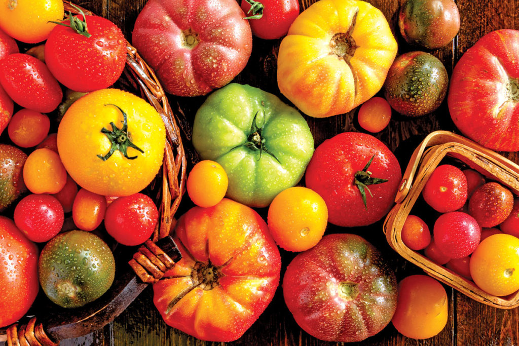 Assortment of Fresh Heirloom Tomatoes