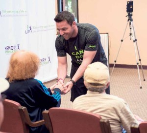 Plainview’s Jay Asparro announced his run plan at the Alzheimer’s foundation in Port Washington.