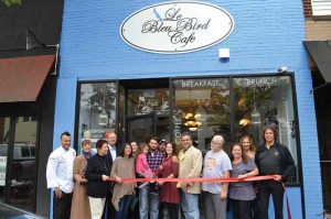 As pictured, from left: Chef Barret Beyer, Katherine Crean, Bobbie Polay, Bill Gordon, Councilwoman Dina De Giorgio, Chef Melissa Schaefer, Ariana Sileo, William Sileo, owner Lauren Scheele, Mitch Schwartz, Louis Scheele, Mariann Dalimonte, Deirdre Heapps and David Heller.    (Photo by Jerry Baldassaro)