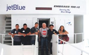 Westbury students visited JetBlue University, where they spent the day with Buzz Aldrin.