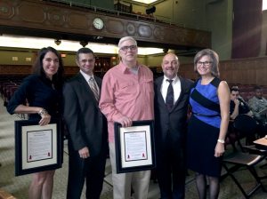 Manhasset CASA recognized outgoing Board of Directors Ed Garofolo and Deirdre Curtis. Shown left: Dr. Caryn Sawyer, Executive Director; Andrew Lunetta, Esq.,  Vice President; Ed Garofolo, outgoing Vice Chair & Treasurer; Eugene A. Petracca,  Jr., P.E., Board President and Cathy A. Samuels, MSILR, Project Director. Absent  from picture: Deirdre Curtis, outgoing Secretary