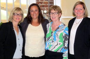 From left: NYS Assemblywoman Michelle Schimel with Chamber officers Debbie Greco Cohen (1st vice president,) Catherine O’Neill (3rd vice president) and Leslie Ann Jacobi (treasurer). (Photo by Jennifer Wilson-Pines)