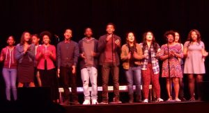 Westbury High School students opened the show 