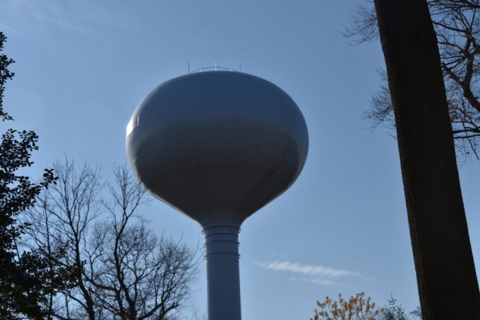 A Manhasset-Lakeville Water District tower on Dogwood Lane