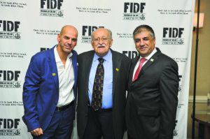 From left: FIDF National Board Member and Long Island Chairman Ronny Ben Josef; FIDF Long Island Executive Committee Member Boris Chartan; and FIDF National Director and CEO Maj. Gen. (Res.) Meir Klifi-Amir