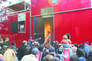 Former Chief George Motchkavitz explained how the burn trailer is used to help train the firefighters.