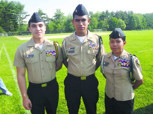 Seniors Jose Bonilla, Alex Vasquez and Eileen Cortez