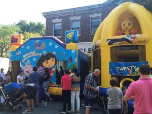 The free bounce houses were a hit.