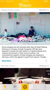 Photo taken by a Fresco user of refugees in Hungary