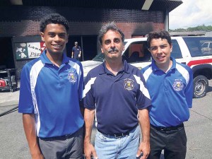 From right: Bryan Sheer of East Rockaway, Jerry Presta and Brian Hunt of Farmingdale