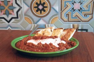 Kashk Badenjan, a mashed eggplant appetizer 