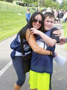 Luke and his mother, Sandi Greenfield