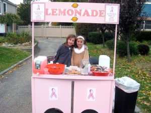 Selling pink lemonade on Ivy Way