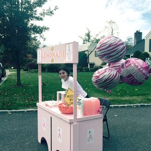 Emily Levine at her stand at 73 Ivy Way