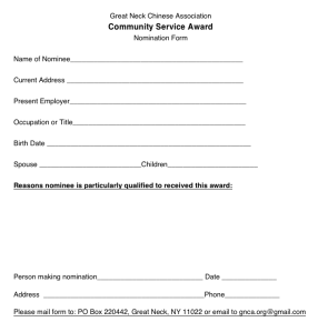 Lily Nomination Form for Online