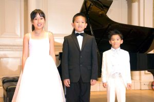 Piano Trio: Nao Fukusa, Port Washington, Jeryl Ho, Dix Hills, Alston Leung, Great Neck. All three pianists first-prize winners as soloists and chamber musicians