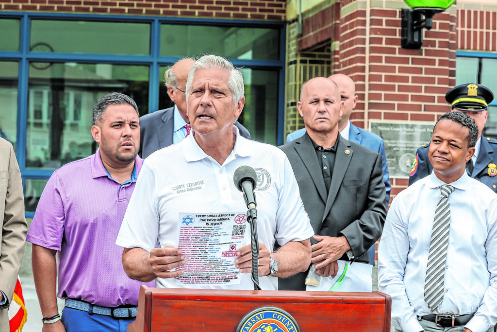 Bruce Blakeman at a press conference