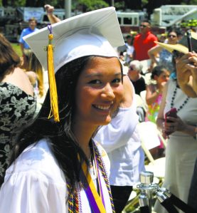 Valedictorian Vanessa Yu gave a heartfelt farewell speech.