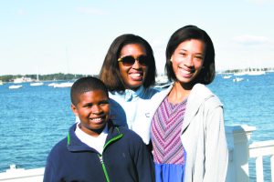 Junior sailors Jessica and Phillip Price raised funds for the charity. They are seen here with their mom, Renee.