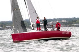 Congratulations to Arthur Buhr, III, Port Washington YC, on his nomination as vice president of the Yacht Racing Association of Long Island Sound (YRALIS) Board of Directors. He is seen here skippering his boat, Leverage, out on Long Island Sound. 