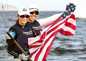 Haeger and Provancha at the United States Sailing Association Test Event. 