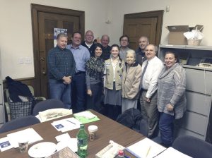 Olivia Moss with members of the Greater Port Washington Business Improvement District