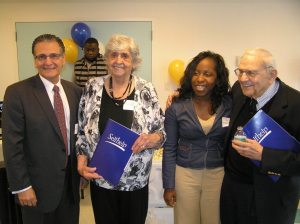  Holocaust survivor Johanna Friedl (second from left) spoke at the ceremony