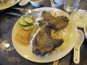 Grilled pork chop