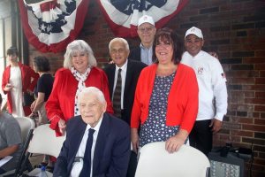 Great Neck Board of Education members with Dr. William A. Shine for whom Great Neck South High was named.