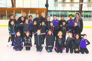 Synchro Team 1 2015: Icettes and Ice Pops Synchro Teams with (from left) Coaches Audra Smith and Carole Liotti