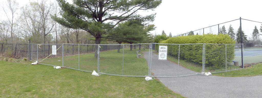 A portion of Bethpage Community Park was temporarily closed. (Photos by Frank Rizzo)