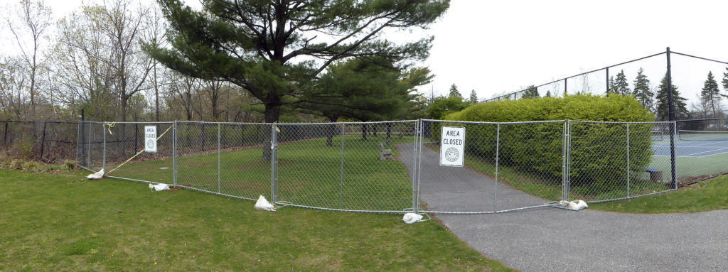 A portion of Bethpage Community Park was temporarily closed.  (Photos by Frank Rizzo)