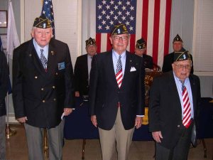 James Sharkey, chaplain; William Urig, adjutant; Joseph Labella, treasurer