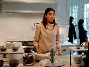 Mary Giuliani putting together tasty treats with fun toppings