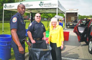 Supervisor Judi Bosworth with members of the Nassau County Police department at a recent STOP event