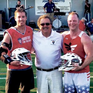 Last year’s game saw the Shootout for Soldiers Patriot Award presented by Rockville Centre Lacrosse Club awarded to Brad McNamara and Erik Mineo. (Photos by Shootout for Soldiers Facebook page)