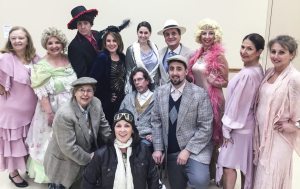 “The Drowsy Chaperone” will be performed at Sid Jacobson JCC January 30 and 31 and February 6 and 7. Performers include Ellen Vigneau, Roslyn Heights, top left, Lisbeth Wolgel, Roslyn Heights, Steve Brustien, Manhasset, Debbi Buslik, East Hills, Michele Mazzocco, Whitestone, Rich Buckley , Williston Park, Leslie Aiuto, Great Neck, Cindy Kozak, Roslyn and Cheryl Korsen, Roslyn Heights. Bottom row from left Roz Kroplick, East Hills, Kym Wilner, Port Washington, Scott Evans, Great Neck and Leore Riven, Flushing.