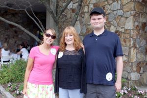 Right: Sid Jacobson JCC Director of  Vocational Training and Employment Center Lisa Warren, VTEC parent Valerie Scahill and VTEC intern Patrick Scahill 