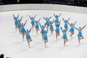 Skating B amie last row first one from right and alyssa last row second one from right next to amie