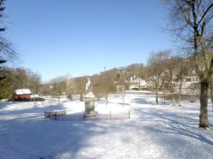 The Horse Tamer statue in Gerry Park