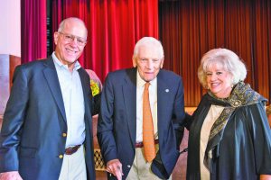 From left: Board of Education Vice President Lawrence Gross, former Superintendent of Schools Dr. William Shine and Board President Barbara Berkowitz.