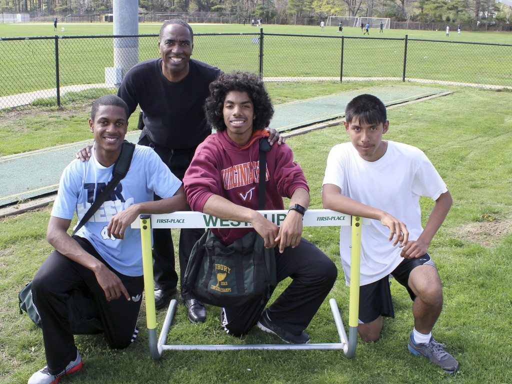 Richard Taylor, Coach Donald Ross, Brendan Alerte, and Carlos Ibarra Cruz