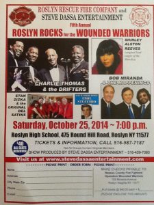 Promotional poster for Roslyn Rocks for Wounded Warriors