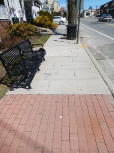 Westbury Avenue sidewalks must be widened to meet ADA requirements. 