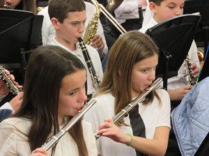 More than 60 fifth-to-seventh graders from Willets Road’s Wind Ensemble performed at their annual holiday concert in the Hay Barn