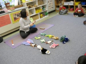 Children at the Roslyn Trinity Cooperative Day School recently completed the school’s annual four-week yoga class. 