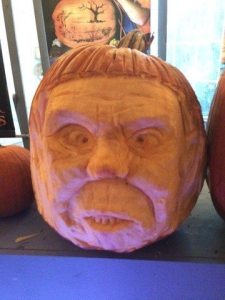 A jack o'lantern carved by Bruno Krauchthaler (Photo by Jenna DeBobes) 