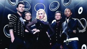 Király turned all four judges’ chairs while performing Marvin Gaye’s “What’s Going On.” This season’s judges (from left) are Adam Levine, Gwen Stefani, Blake Shelton and Pharrell Williams. Carson Daly (second from left) is the host.